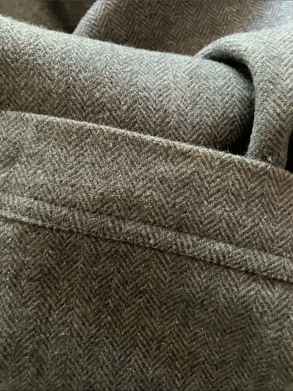 Woolrich men’s wool herringbone trousers lined 34 x 32 NWOT